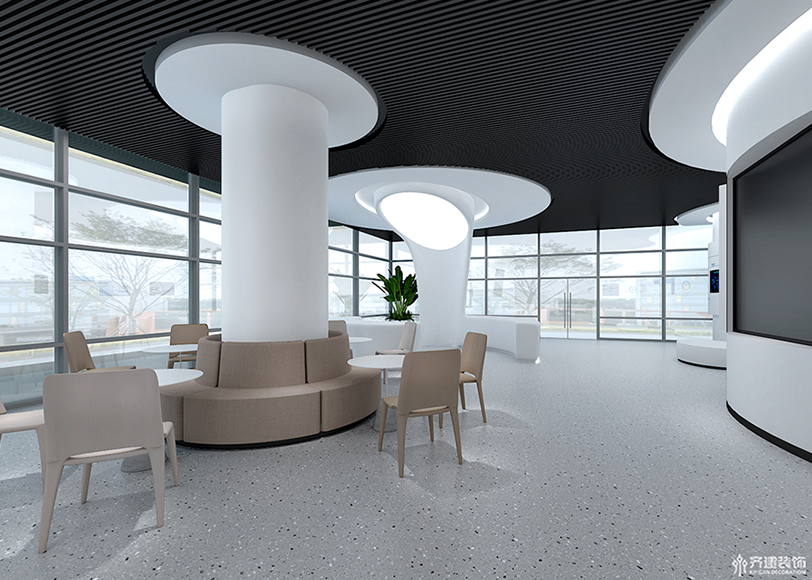  上海制氧设备展厅会客厅3D效果图设计 