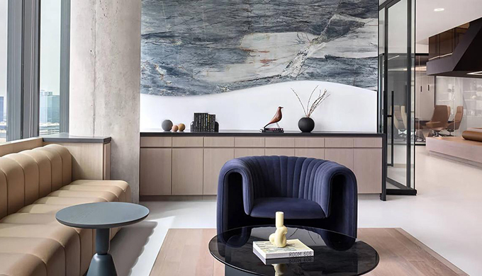 上海轻奢风金融公司办公室装修要点 